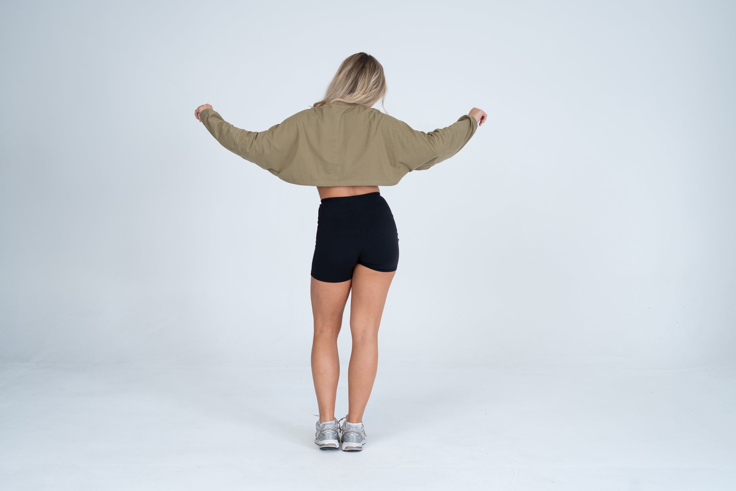 Slouch Long Sleeve Crop Top