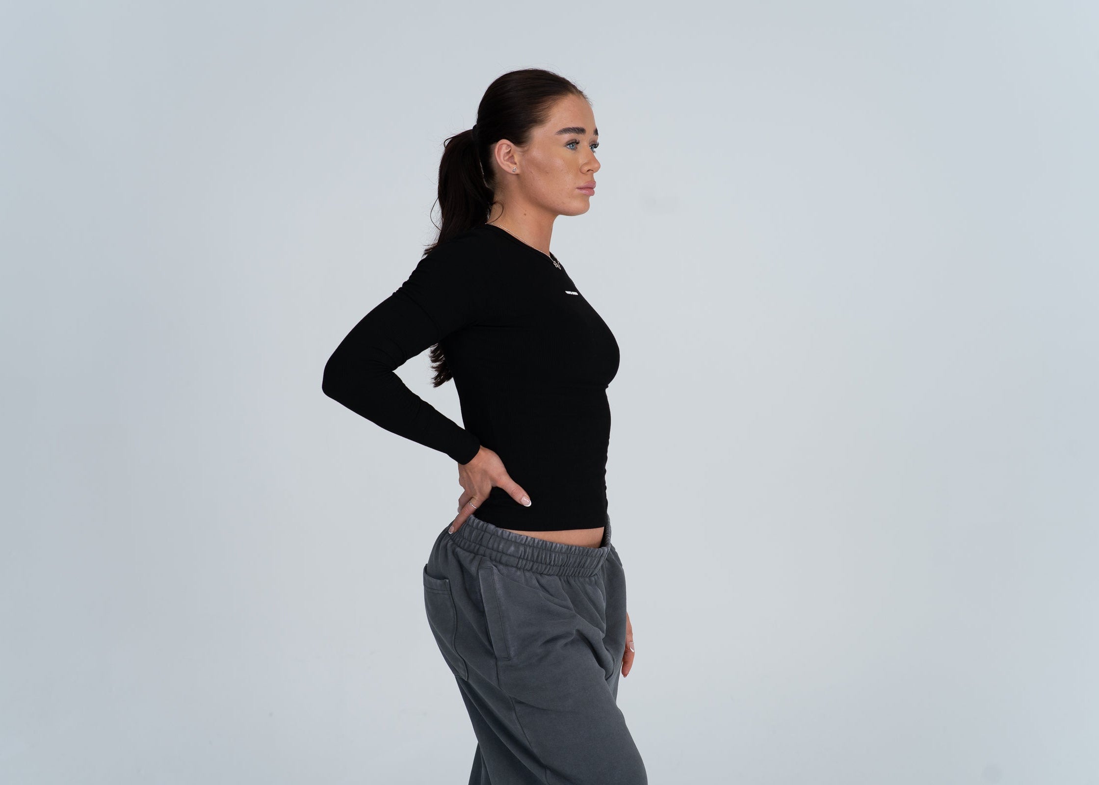 Crewneck Fitted Tee - LS