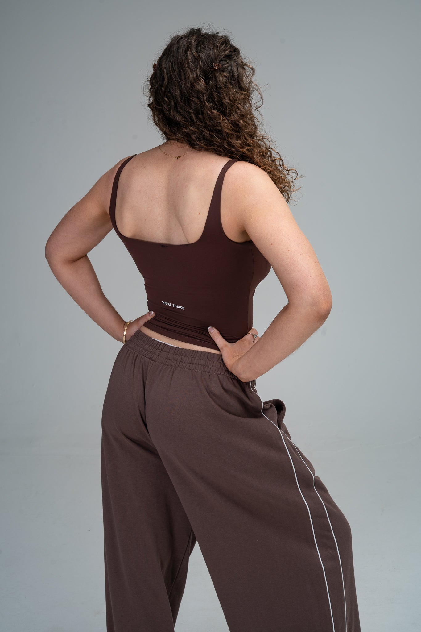 Studio Wide Leg Piped Sweatpant