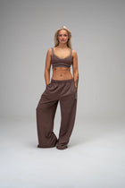 Studio Wide Leg Piped Sweatpant