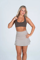 Side-Hem High Waist Skirt