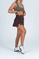 Side-Hem High Waist Skirt