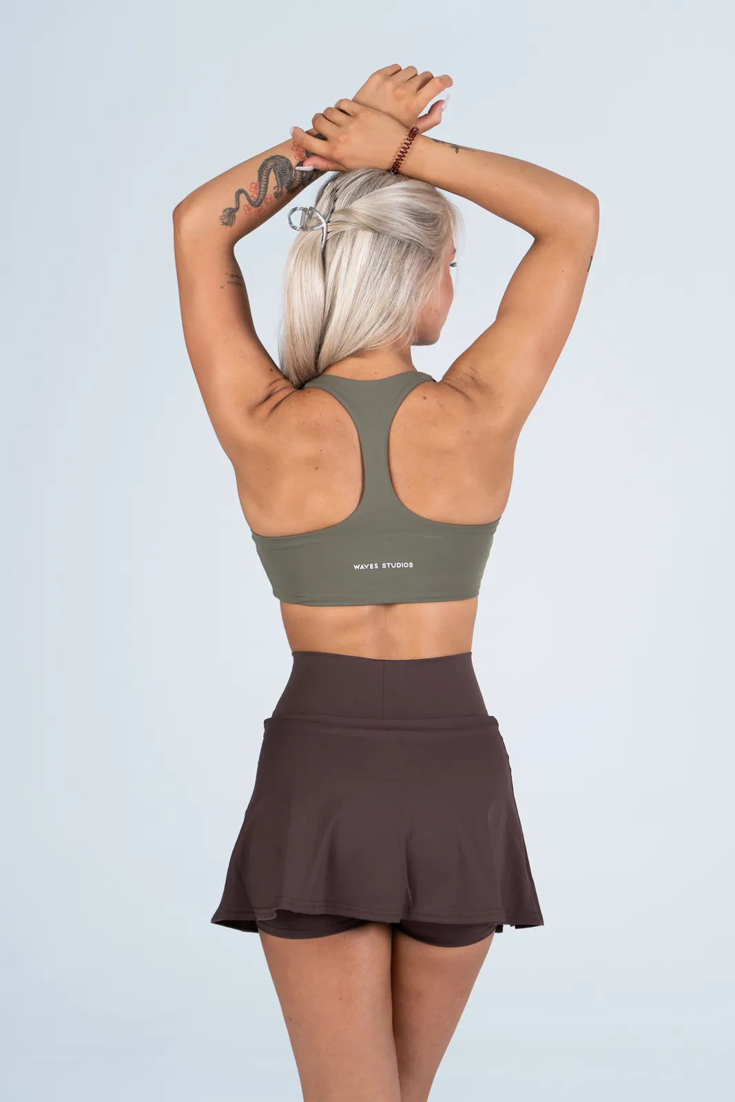 Side-Hem High Waist Skirt