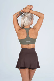 Side-Hem High Waist Skirt