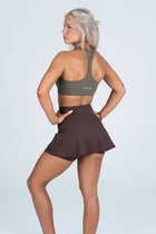 Side-Hem High Waist Skirt