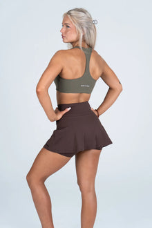 Side-Hem High Waist Skirt