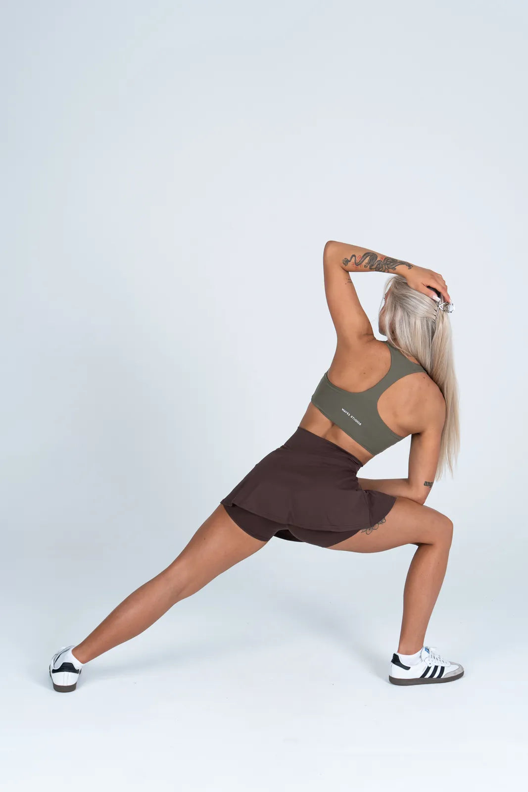 Side-Hem High Waist Skirt