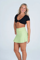 Side-Hem High Waist Skirt