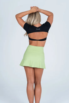 Side-Hem High Waist Skirt