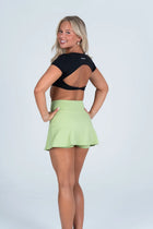 Side-Hem High Waist Skirt