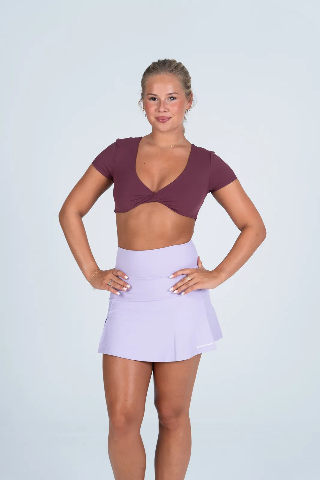 Side-Hem High Waist Skirt