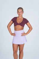 Side-Hem High Waist Skirt