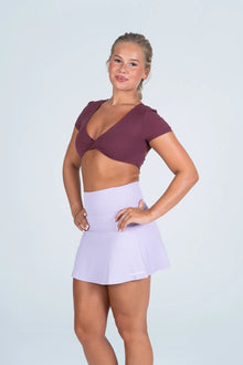 Side-Hem High Waist Skirt