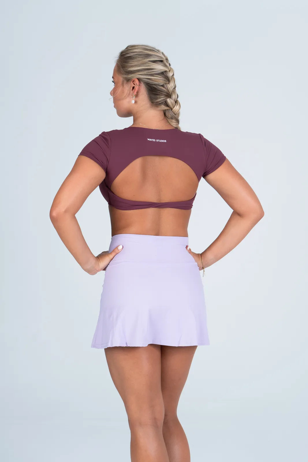 Side-Hem High Waist Skirt