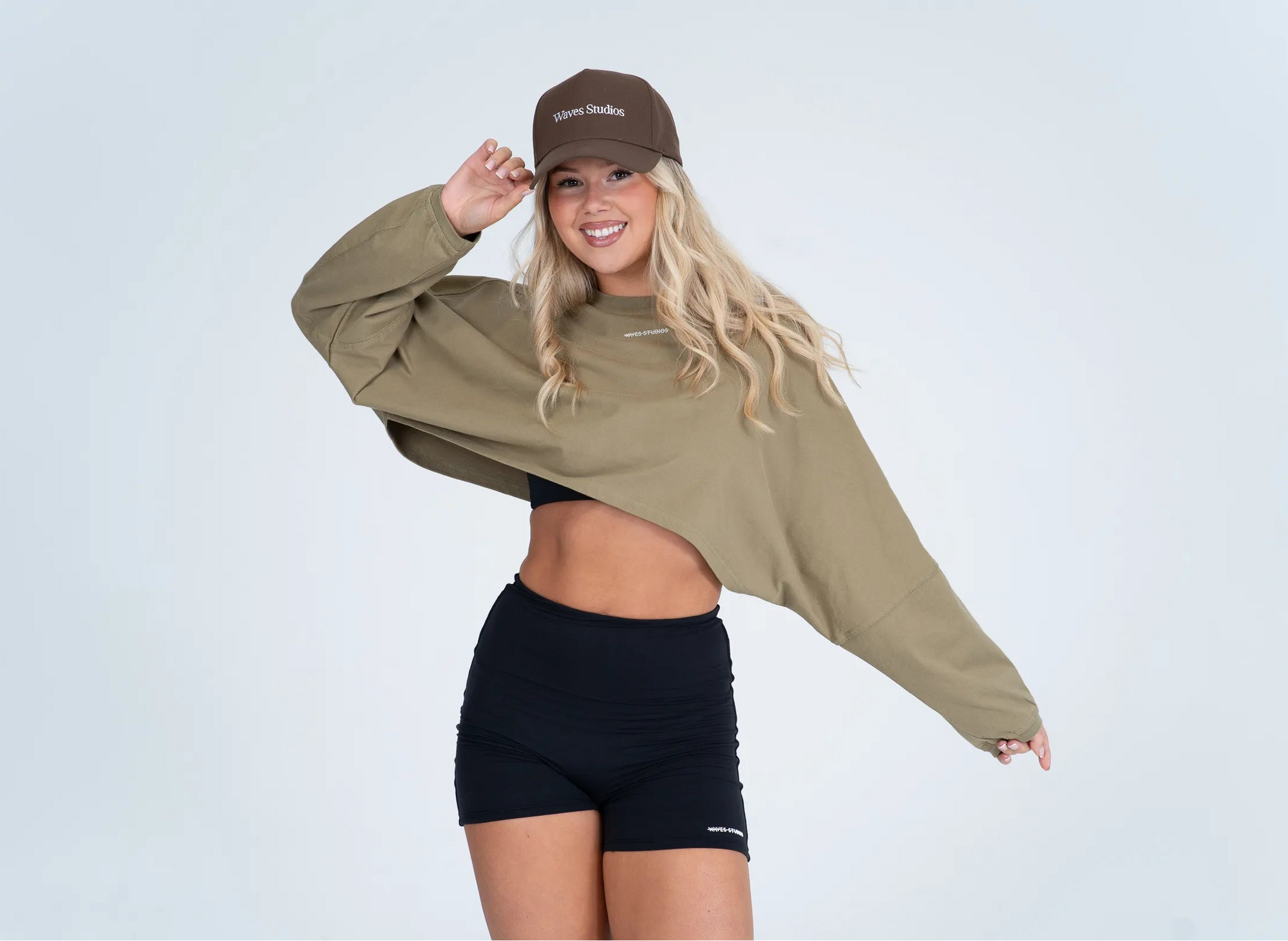 Slouch Long Sleeve Crop Top