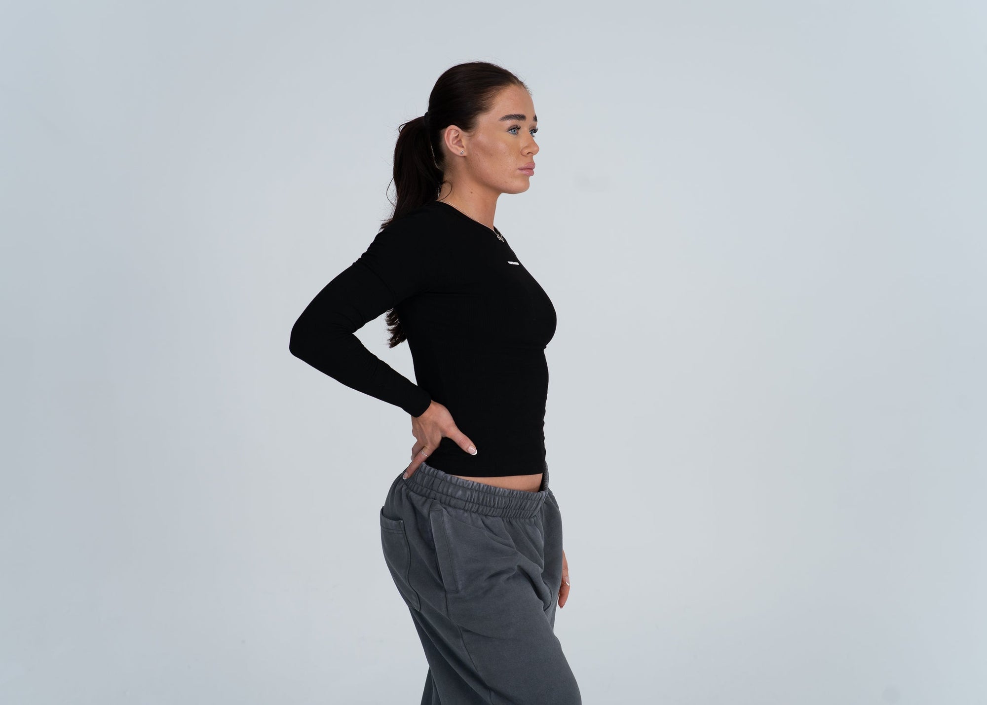 Crewneck Fitted Tee - LS