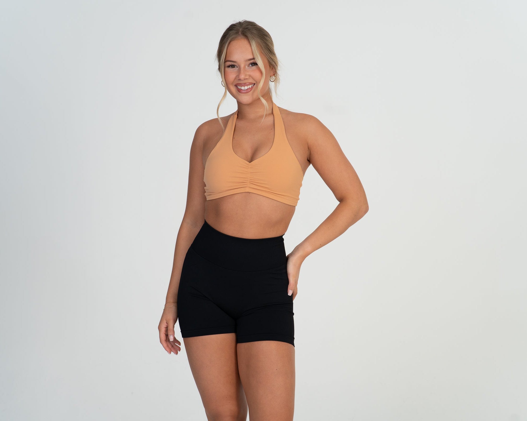 Halter V-neck Sports Bra