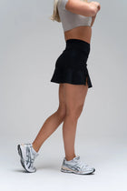 Side-Hem High Waist Skirt