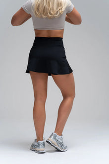 Side-Hem High Waist Skirt